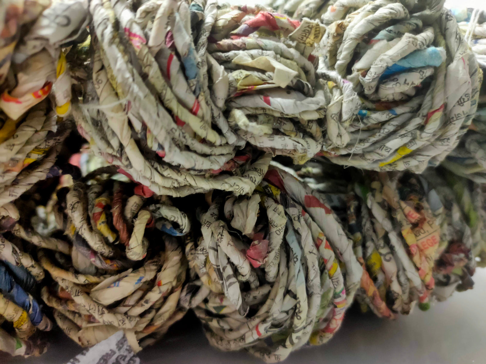 Handspun Newspaper Yarn - SilkRouteIndia