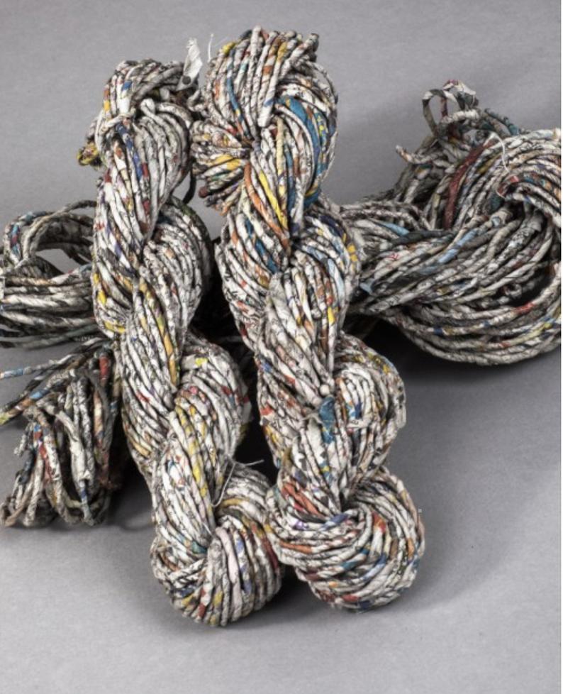 Handspun Newspaper Yarn - SilkRouteIndia