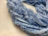 Linen Fuzzy Ribbon - Blue Grey - SilkRouteIndia