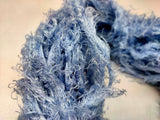 Linen Fuzzy Ribbon - Blue Grey - SilkRouteIndia