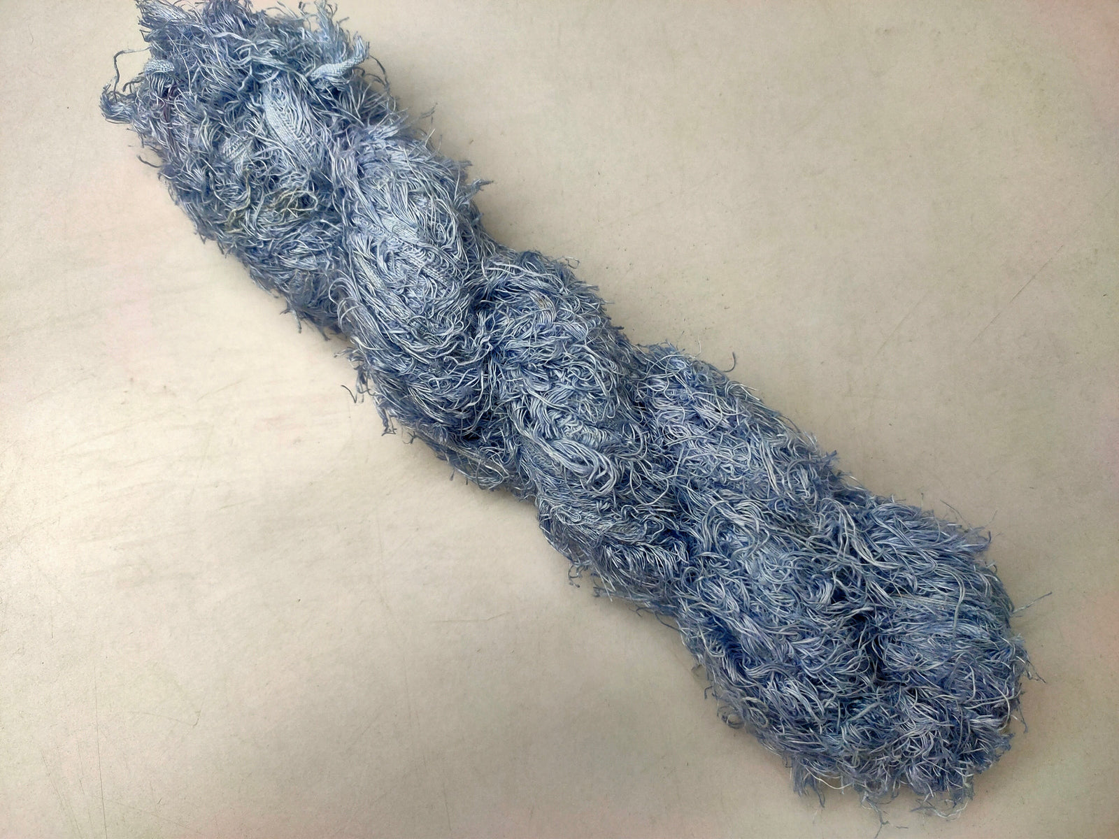 Linen Fuzzy Ribbon - Blue Grey - SilkRouteIndia