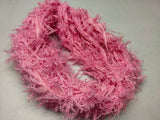 Linen Fuzzy Ribbon - BubbleGum - SilkRouteIndia