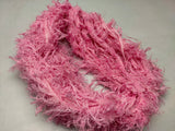 Linen Fuzzy Ribbon - BubbleGum - SilkRouteIndia