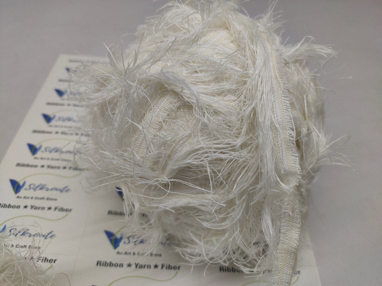 Linen Fuzzy Ribbon - Undyed - SilkRouteIndia