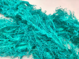 Linen Fuzzy Ribbon - Turquoise - SilkRouteIndia