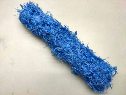 Linen Fuzzy Ribbon - Azure Blue - SilkRouteIndia