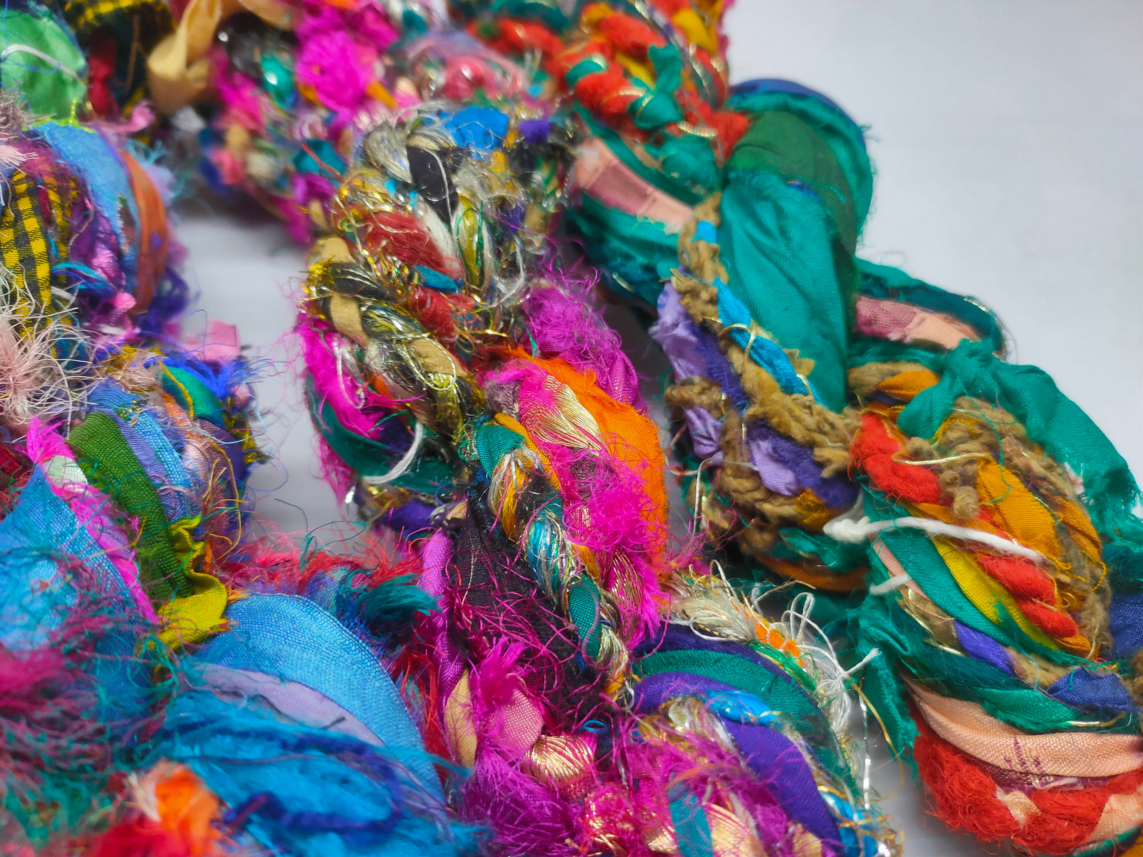 Recycled Yarn - Braided Lurex - SilkRouteIndia