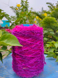 Recycled Sari Silk Yarn Prime Pink - SilkRouteIndia