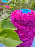 Recycled Sari Silk Yarn Prime Pink - SilkRouteIndia