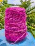 Recycled Sari Silk Yarn Prime Pink - SilkRouteIndia