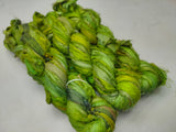 Recycled Sari Silk Ribbon - Green Petal - SilkRouteIndia