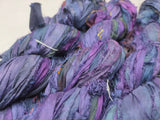 Recycled Sari Silk Ribbon - Blue Echo - SilkRouteIndia