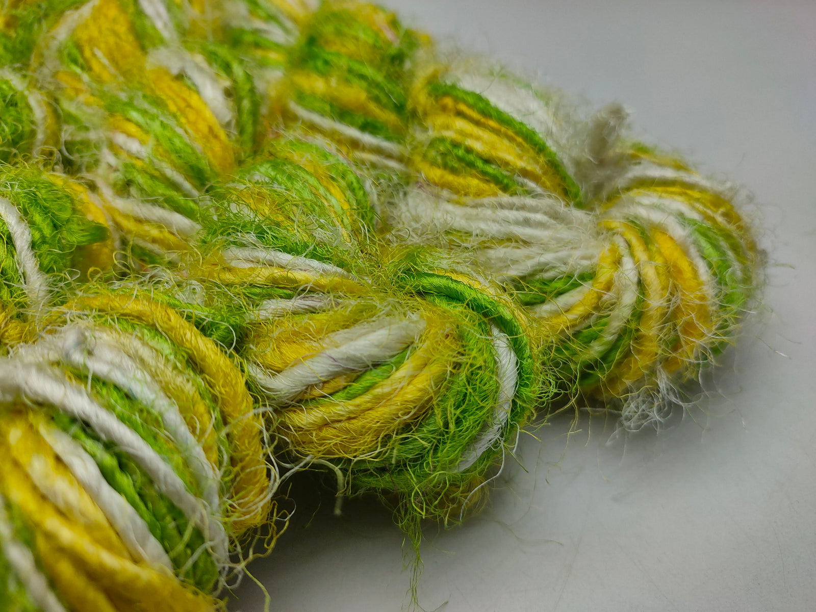 Recycled Sari Silk Yarn-Corn Leaf - SilkRouteIndia