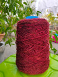 Recycled Sari Silk Yarn Prime - Deep Maroon - SilkRouteIndia