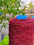 Recycled Sari Silk Yarn Prime - Deep Maroon - SilkRouteIndia