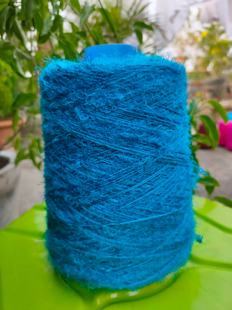 Recycled Sari Silk Yarn Prime - Sea Blue
