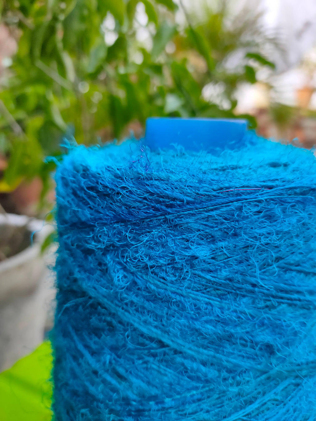 Recycle Sari Silk Yarn Prime - Sea Blue - SilkRouteIndia