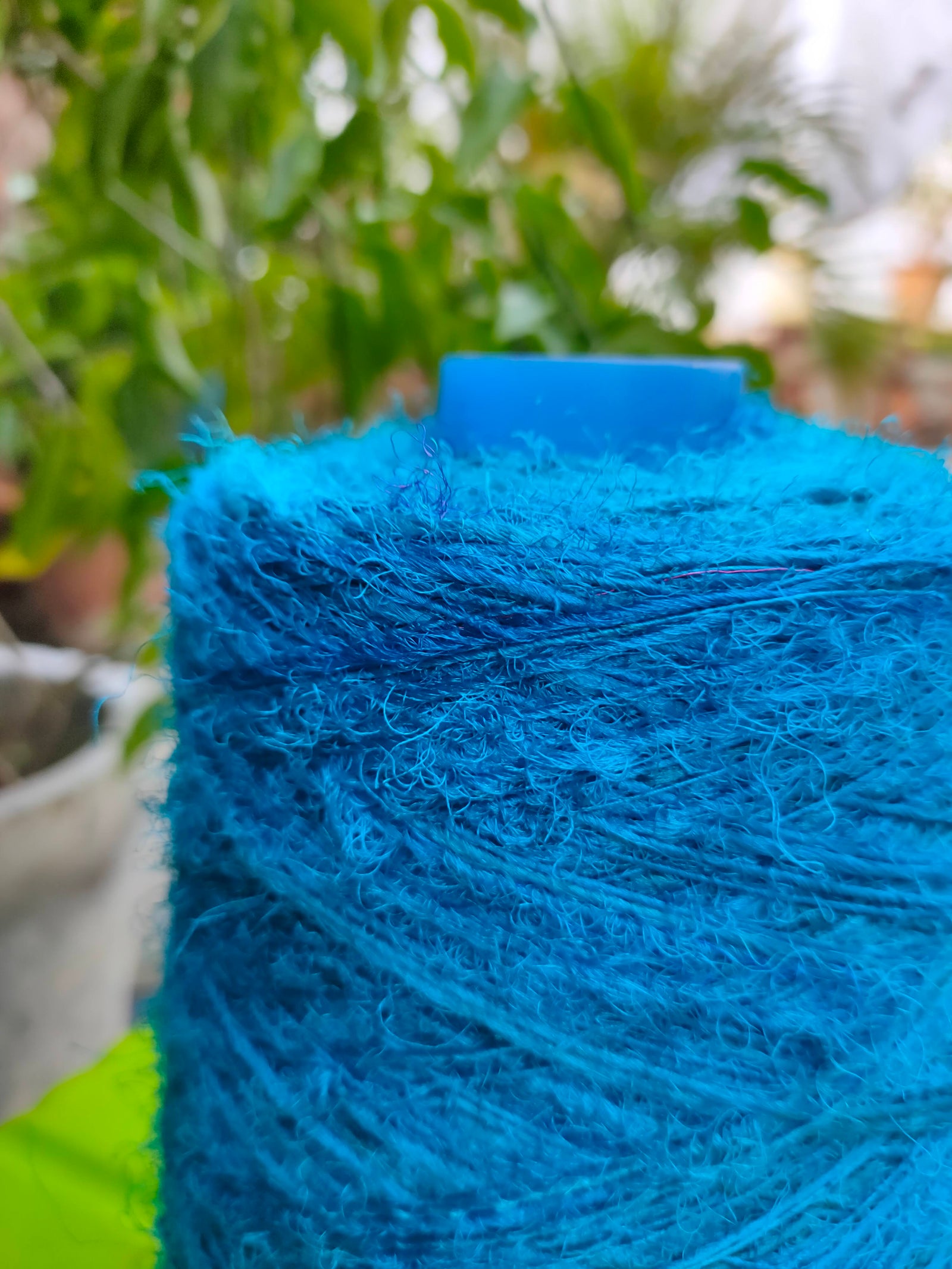 Recycle Sari Silk Yarn Prime - Sea Blue - SilkRouteIndia