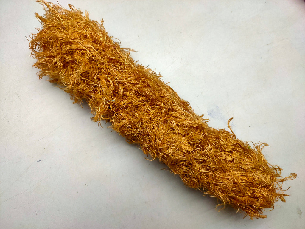 Linen Fuzzy Ribbon - Burnt Orange - SilkRouteIndia