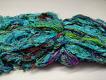 Sari Silk Waste Batts - Turquoise - SilkRouteIndia