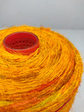 Recycled Sari Silk Yarn Prime - Orange - SilkRouteIndia