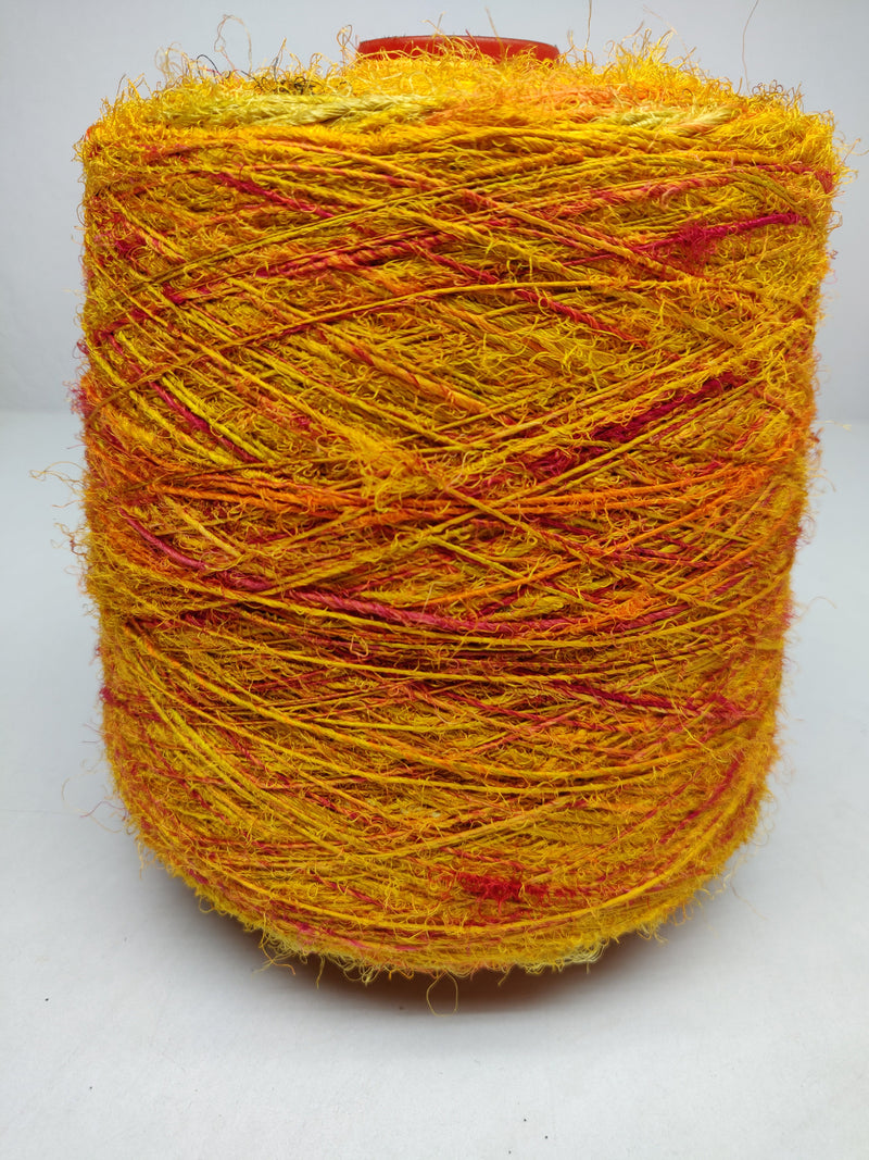 Recycled Sari Silk Yarn Prime - Orange