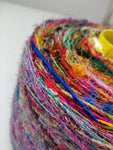 Recycled Sari Silk Yarn Prime - Multicolor - SilkRouteIndia