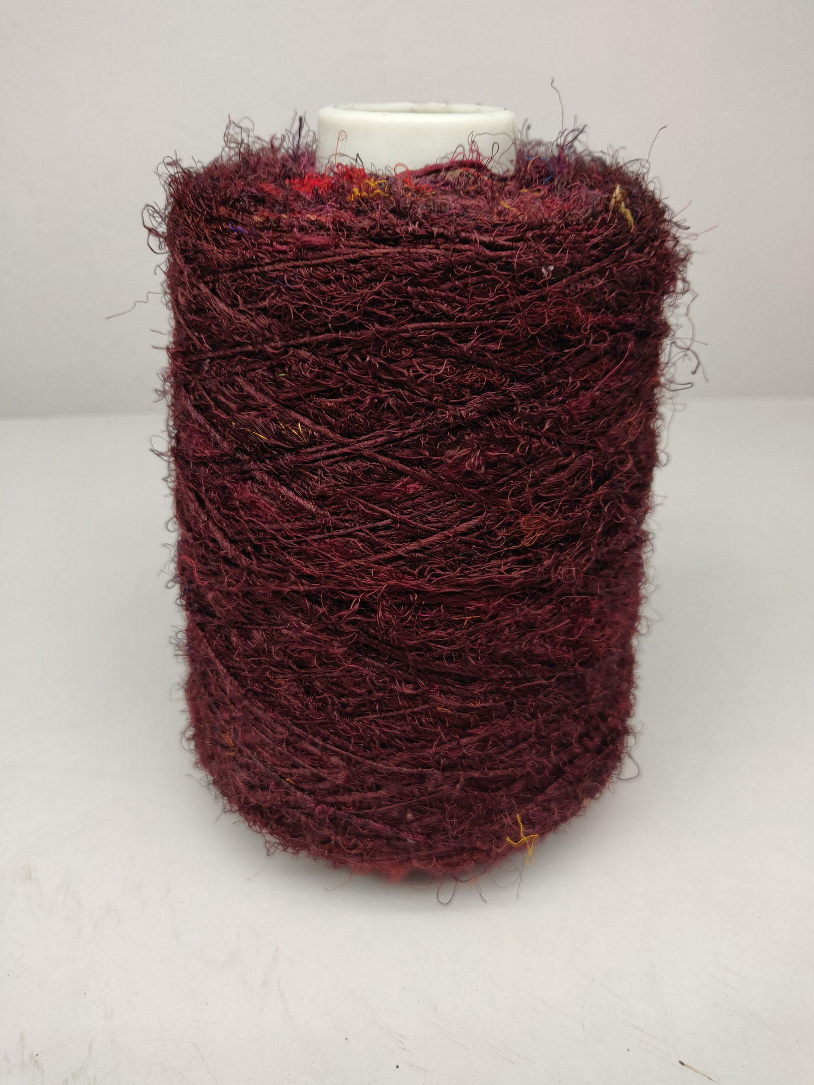 Recycled Sari Silk Yarn Prime - Deep Maroon - SilkRouteIndia