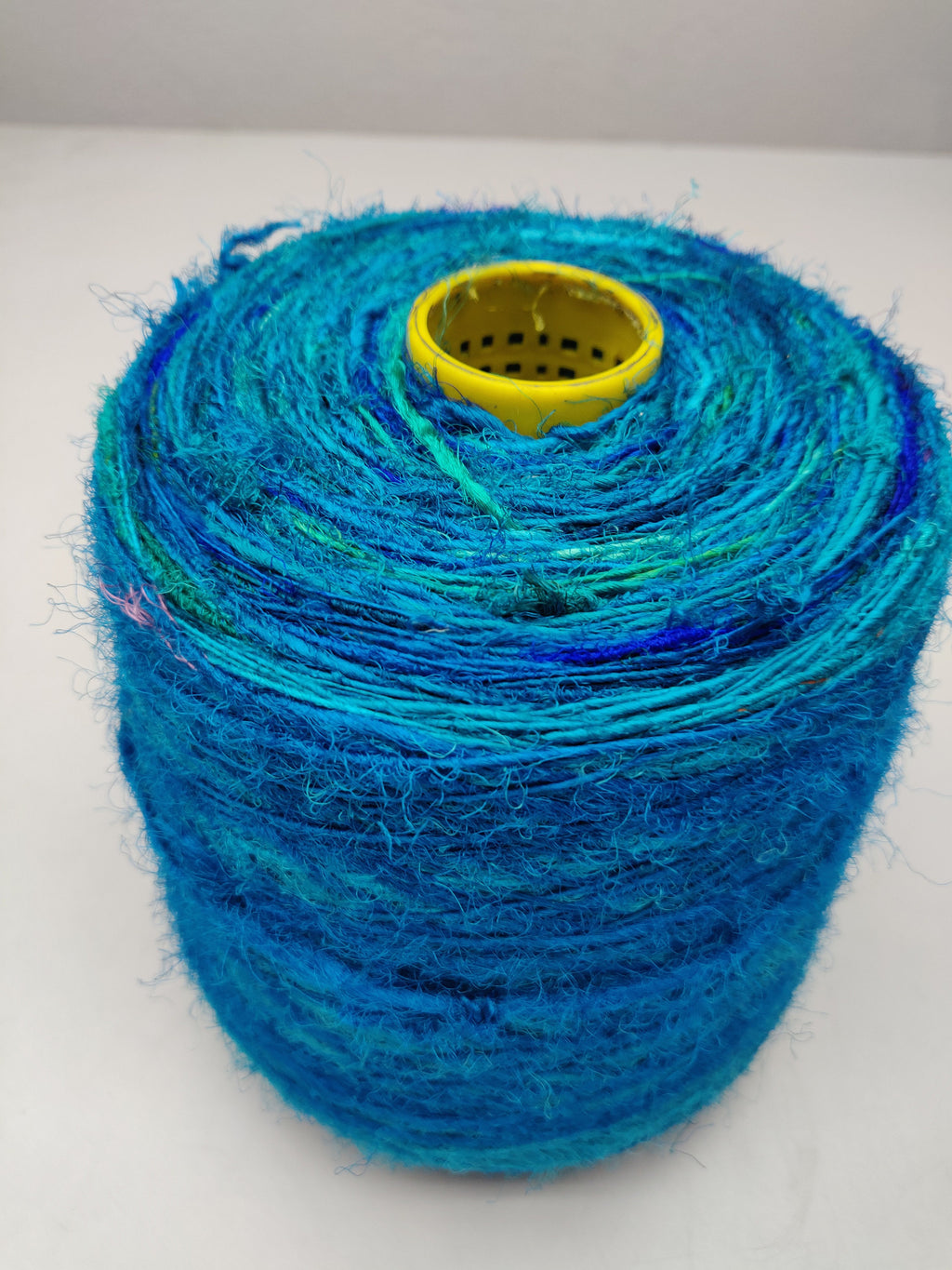 Recycle Sari Silk Yarn Prime - Sea Blue - SilkRouteIndia